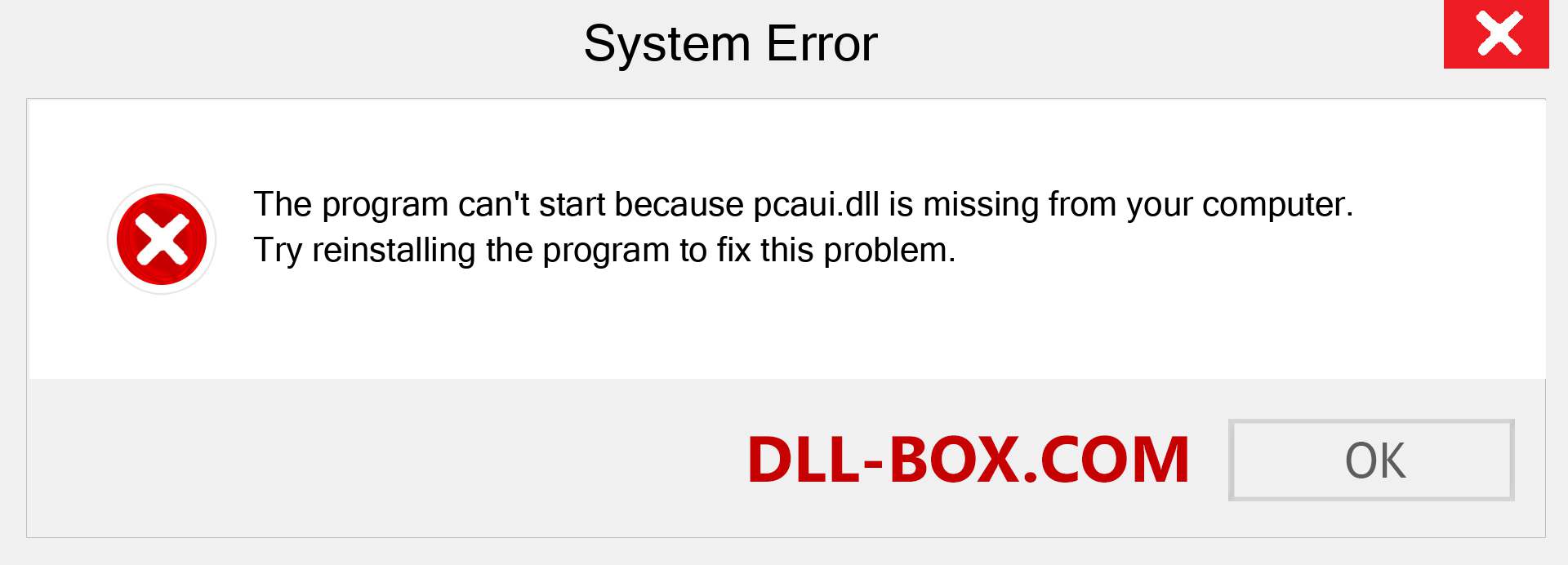  pcaui.dll file is missing?. Download for Windows 7, 8, 10 - Fix  pcaui dll Missing Error on Windows, photos, images